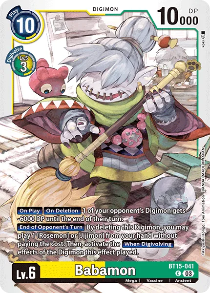 Babamon &mdash; Digimon Card Game card