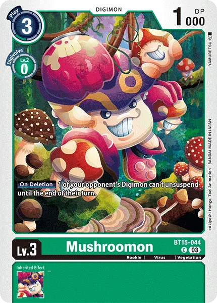Mushroomon &mdash; Digimon Card Game card