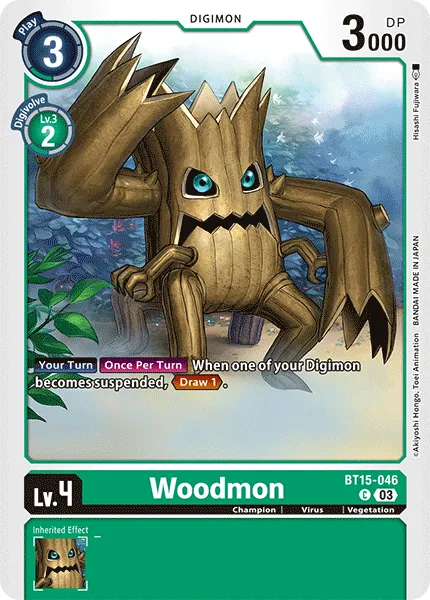 Woodmon &mdash; Digimon Card Game card