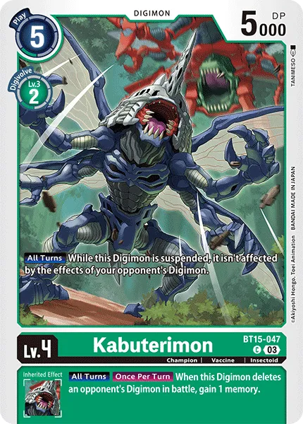 Kabuterimon &mdash; Digimon Card Game card