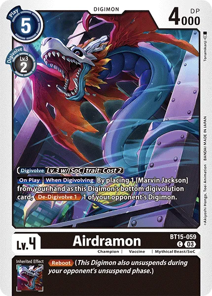 Airdramon &mdash; Digimon Card Game card