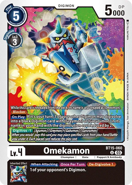 Omekamon &mdash; Digimon Card Game card