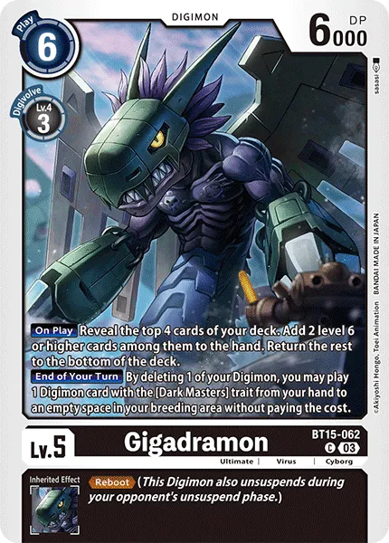 Gigadramon &mdash; Digimon Card Game card