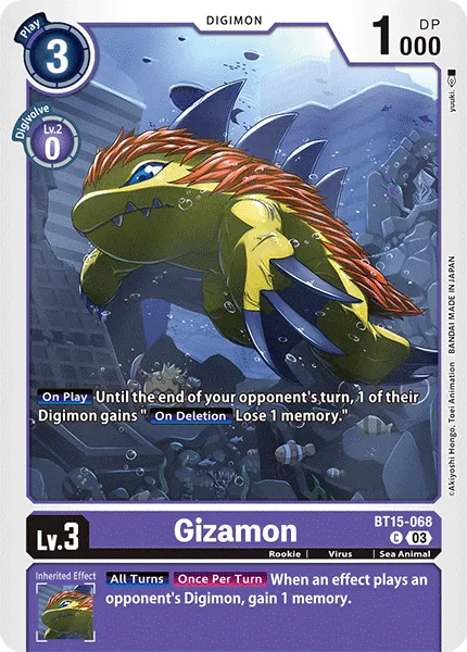 Gizamon &mdash; Digimon Card Game card