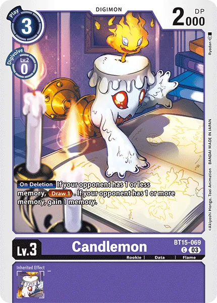 Candlemon &mdash; Digimon Card Game card