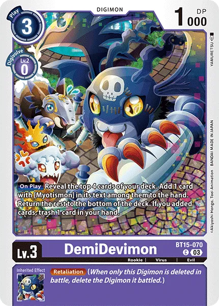 DemiDevimon &mdash; Digimon Card Game card