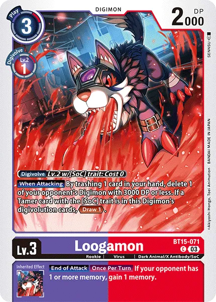 Loogamon &mdash; Digimon Card Game card