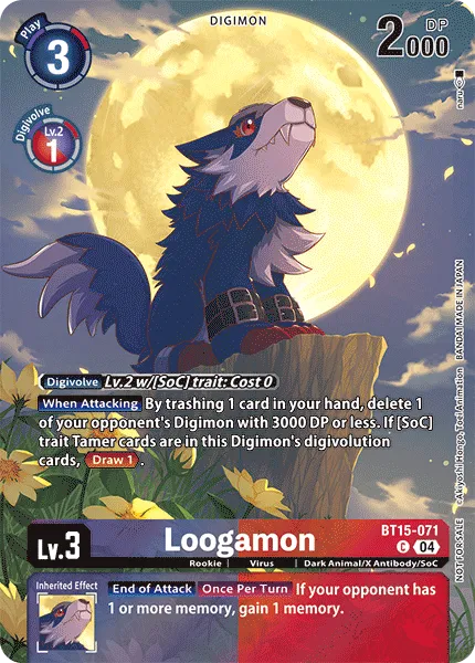 Loogamon &mdash; Digimon Card Game card