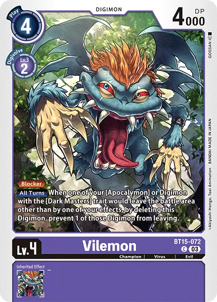 Vilemon &mdash; Digimon Card Game card