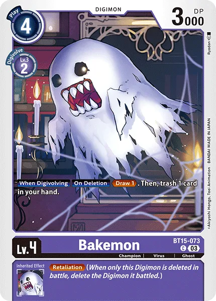 Bakemon &mdash; Digimon Card Game card