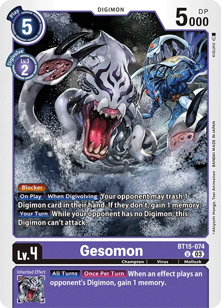 Gesomon &mdash; Digimon Card Game card