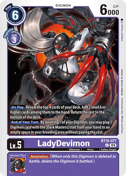 LadyDevimon &mdash; Digimon Card Game card