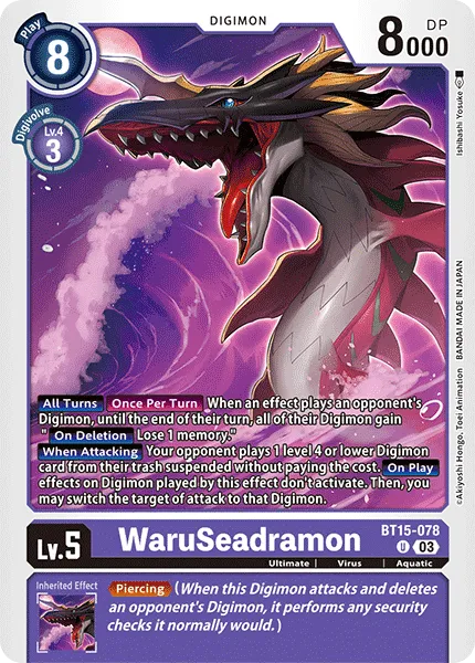 WaruSeadramon &mdash; Digimon Card Game card
