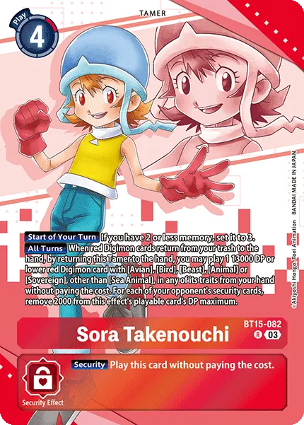 Sora Takenouchi &mdash; Digimon Card Game card