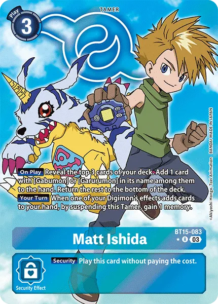 Matt Ishida &mdash; Digimon Card Game card