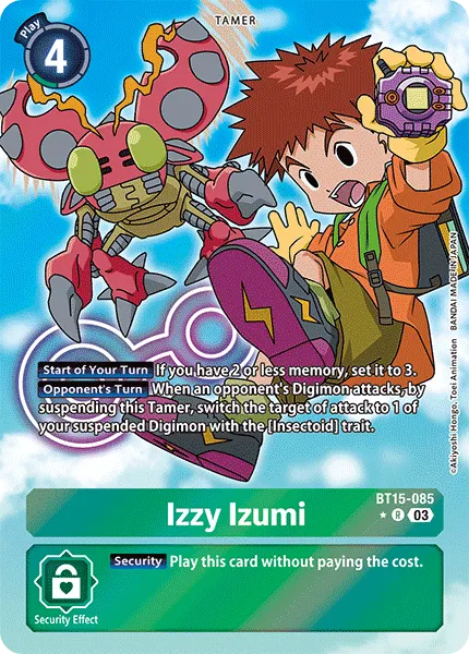 Izzy Izumi &mdash; Digimon Card Game card