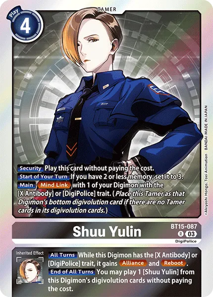 Shuu Yulin &mdash; Digimon Card Game card