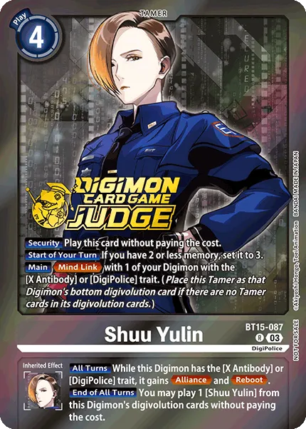 Shuu Yulin &mdash; Digimon Card Game card