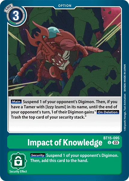 Impact of Knowledge &mdash; Digimon Card Game card
