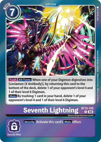Seventh Lightning &mdash; Digimon Card Game card