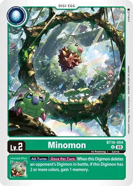 Minomon &mdash; Digimon Card Game card