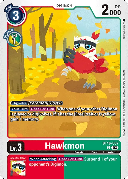 Hawkmon &mdash; Digimon Card Game card