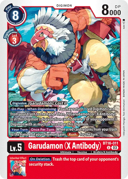 Garudamon (X Antibody) &mdash; Digimon Card Game card