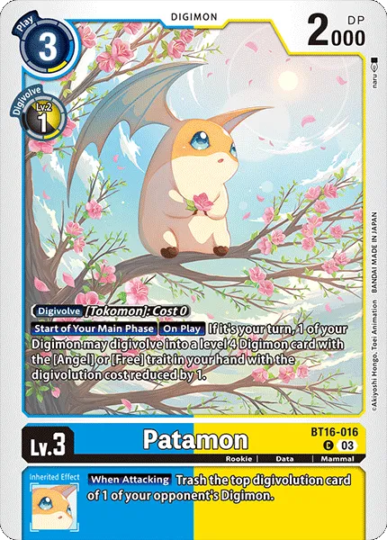 Patamon &mdash; Digimon Card Game card