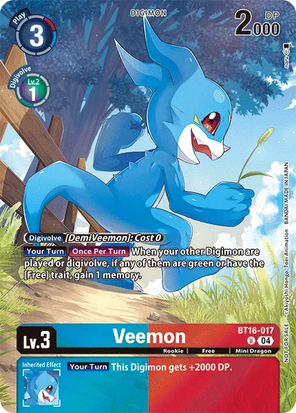 Veemon &mdash; Digimon Card Game card