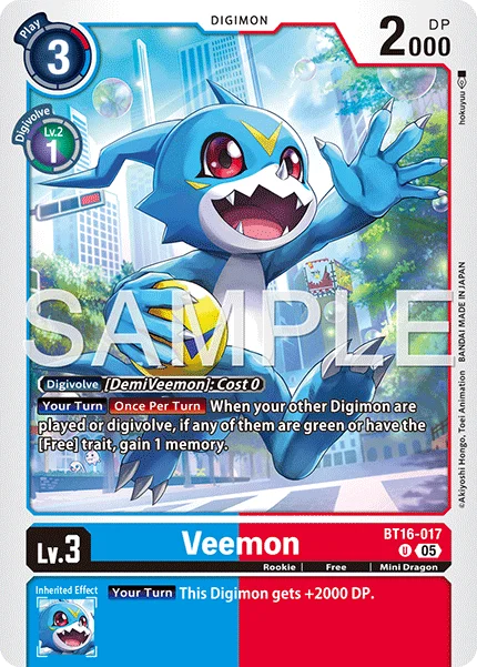 Veemon &mdash; Digimon Card Game card