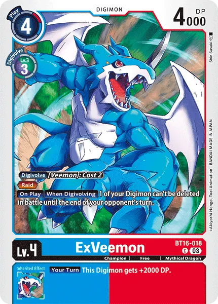 ExVeemon &mdash; Digimon Card Game card