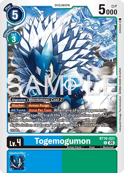Togemogumon &mdash; Digimon Card Game card