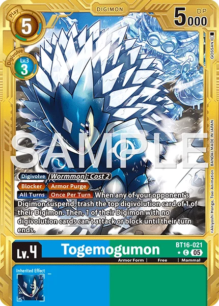 Togemogumon &mdash; Digimon Card Game card