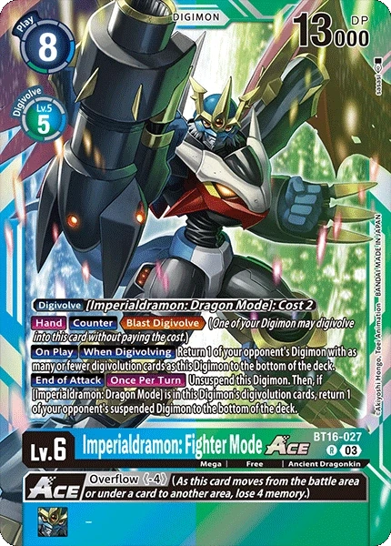 Imperialdramon: Fighter Mode ACE &mdash; Digimon Card Game card