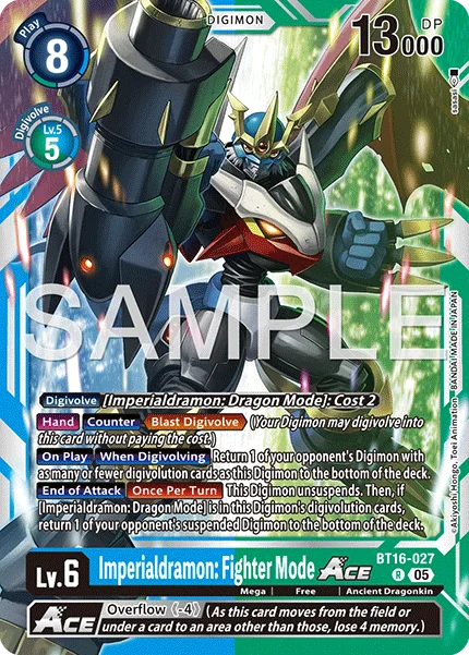 Imperialdramon: Fighter Mode ACE &mdash; Digimon Card Game card