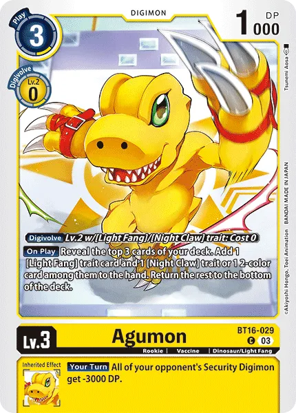 Agumon &mdash; Digimon Card Game card