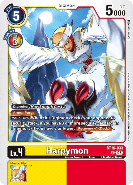 Harpymon &mdash; Digimon Card Game card