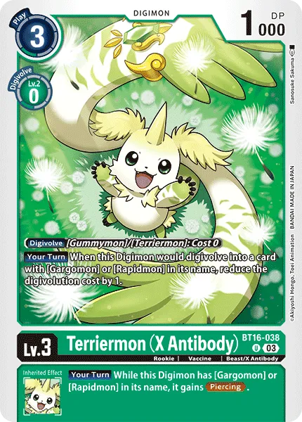 Terriermon (X Antibody) &mdash; Digimon Card Game card
