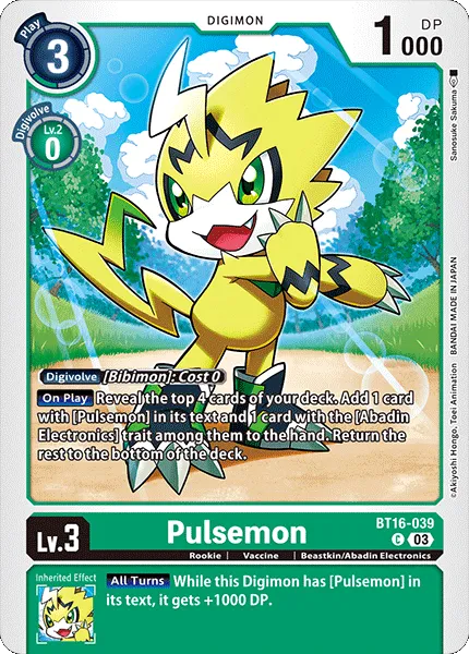 Pulsemon &mdash; Digimon Card Game card