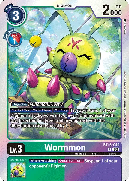 Wormmon &mdash; Digimon Card Game card
