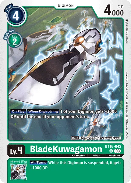 BladeKuwagamon &mdash; Digimon Card Game card