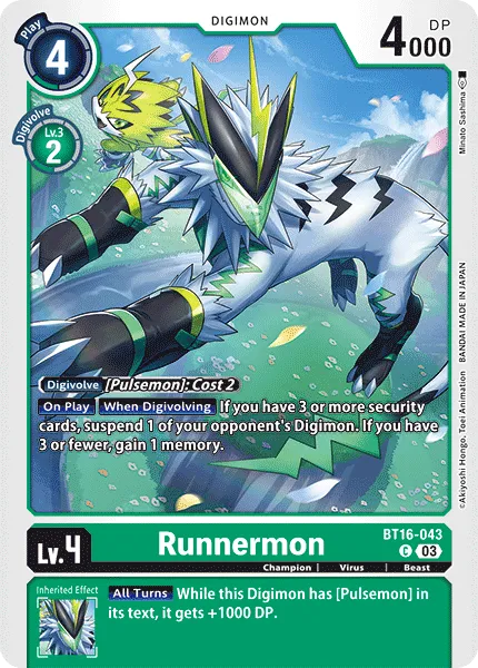 Runnermon &mdash; Digimon Card Game card