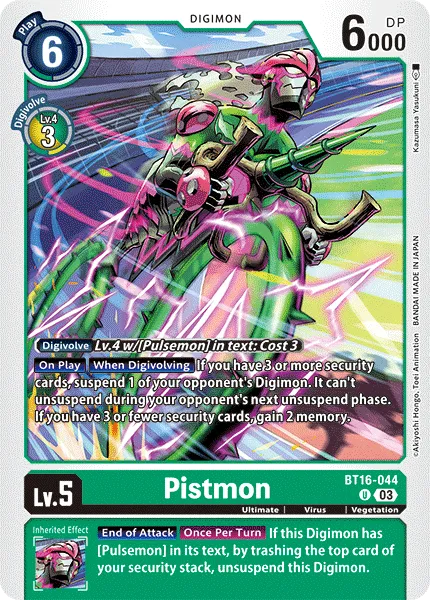 Pistmon &mdash; Digimon Card Game card