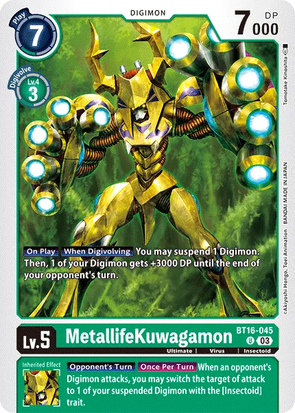 MetallifeKuwagamon &mdash; Digimon Card Game card