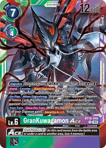GranKuwagamon ACE &mdash; Digimon Card Game card
