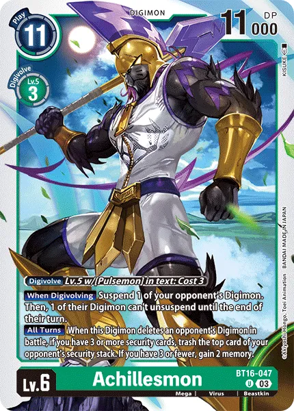 Achillesmon &mdash; Digimon Card Game card