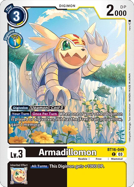 Armadillomon &mdash; Digimon Card Game card