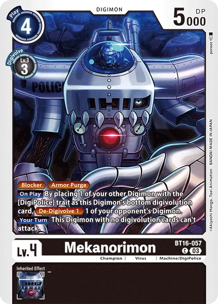 Mekanorimon &mdash; Digimon Card Game card