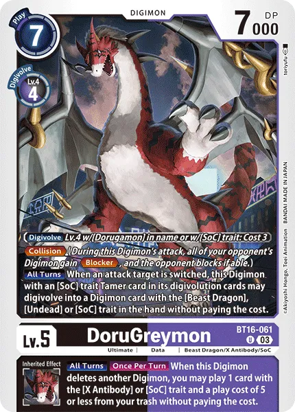 DoruGreymon &mdash; Digimon Card Game card