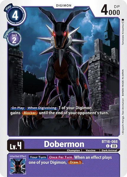 Dobermon &mdash; Digimon Card Game card